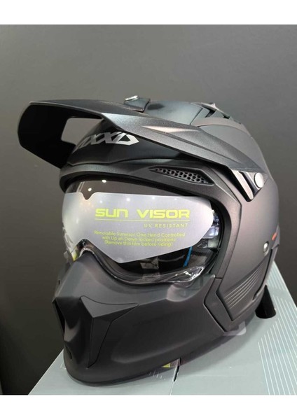 Axxıs Hunter Sv Solıd A1 Matt Black Kask + 990 Tl Değerindeki Siyah Vizor Hediye