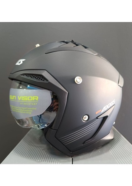 Axxıs Hunter Sv Solıd A1 Matt Black Kask + 990 Tl Değerindeki Siyah Vizor Hediye