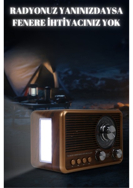 Kahverengi Nostaljik Radyo, Fm/am/sw Radyo, USB ve Tf Kart Destekli Taşınabilir Bluetooth Retro Hoparlör Tasarım Ödüllü indirimleri