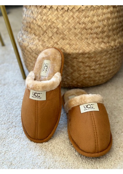 (Dar Kalıp) Unisex Ev Terliği Içi Kürklü Çeyiz Terliği Kışlık Terlik Ses Yapmaz Hafif Taban