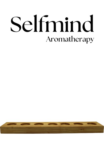 Selfmind Aromaterapi 7 Delikli Uçucu Yağ Standı Doğal Çam Ağacı