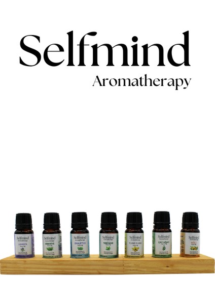 Selfmind Aromaterapi 7 Delikli Uçucu Yağ Standı Doğal Çam Ağacı
