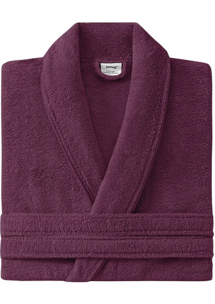 Yumuşak pamuk bornoz, fuşya renk, tek parça, konforlu ve şık kullanım sağlar.