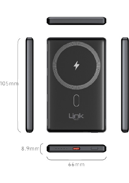 WP15 Premium 5000 Mah 15W Kablosuz Şarj Powerbank fırsatları