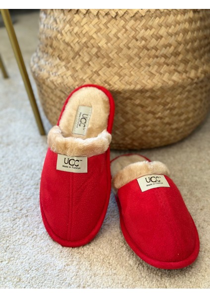 (Dar Kalıp) Unisex Ev Terliği Içi Kürklü Çeyiz Terliği Kışlık Terlik Ses Yapmaz Hafif Taban