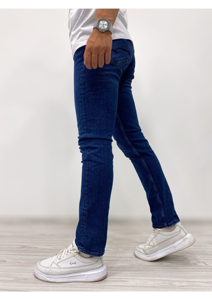 Erkek Klasik Lacivert Slim Fit Kot Pantolon fiyatları