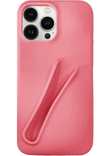 iPhone 15 Pro Max Kılıf Lips Seri Silikon Kapak Lip Gloss Uyumlu