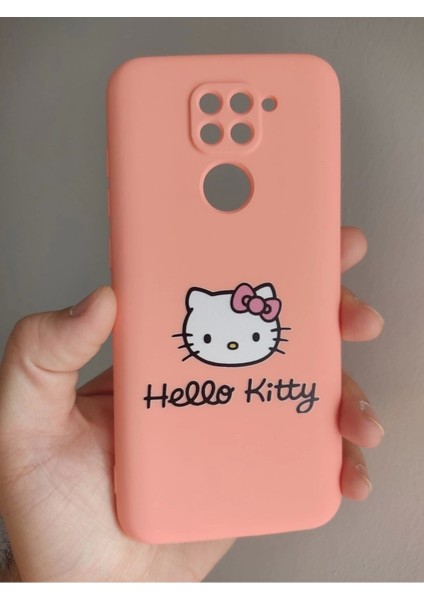 Xiaomi Redmi Note 9 Uyumlu Hello Kitty Tasarım Telefon Boyun Askılı Set Kılıf