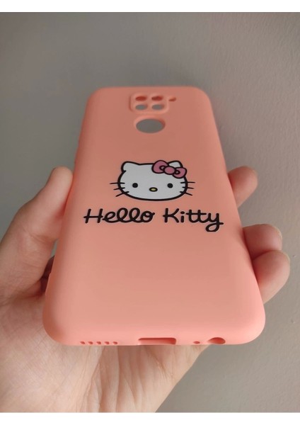Xiaomi Redmi Note 9 Uyumlu Hello Kitty Tasarım Telefon Boyun Askılı Set Kılıf