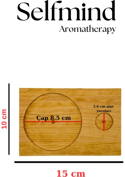 Aromaterapi Standı - 1 Uçucu Yağ Şişesi ve 1 Buhurdanlık Için- Doğal Çam Ağacı 10 ml Şişe Uyumlu fırsatları
