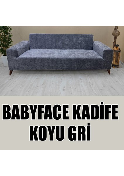 Babyface Kadife Kumaş Üçlü & Çekyat Koltuk Kılıfı