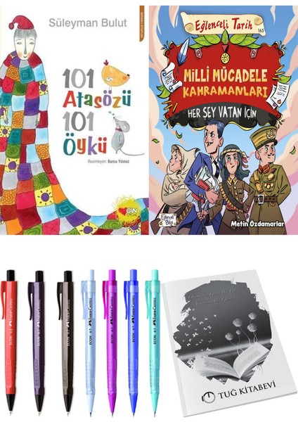 Milli Mücadele Kahramanları Her Şey Vatan İçin ve 101 Atasözü 101 Öykü Süleyman Bulut 2'li Set