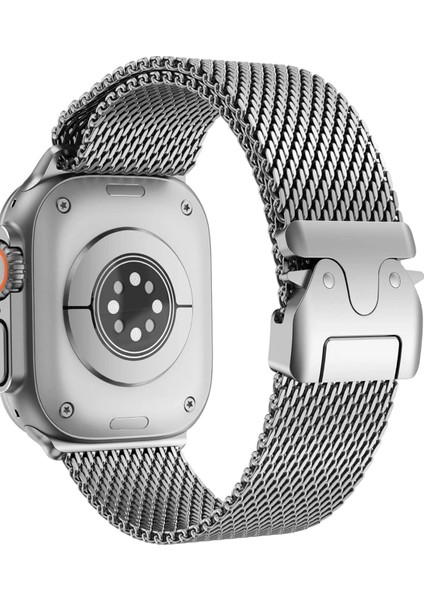 Apple Watch 10 46MM Redclick KRD-121 Metal Ince Slim Tasarım Luxury Hasır Kordon