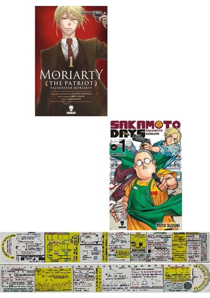 Moriarty The Patriot 1. Cilt + Sakamoto Days 1. Cilt 2'li Manga Seti + Mat. Öğreten Cetvel