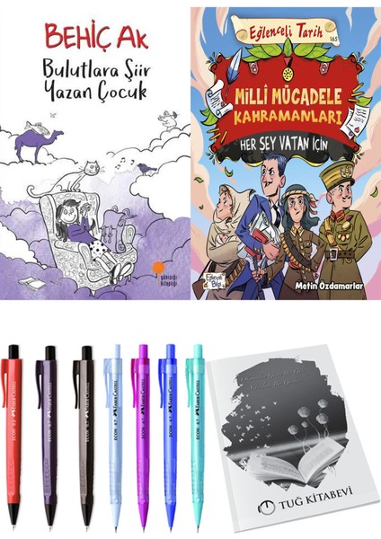 Milli Mücadele Kahramanları Her Şey Vatan İçin ve Bulutlara Şiir Yazan Çocuk 2'li Set