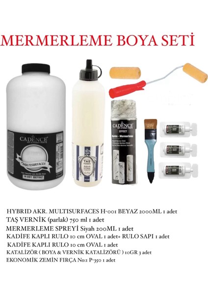 Mermerleme Boya Seti H-001