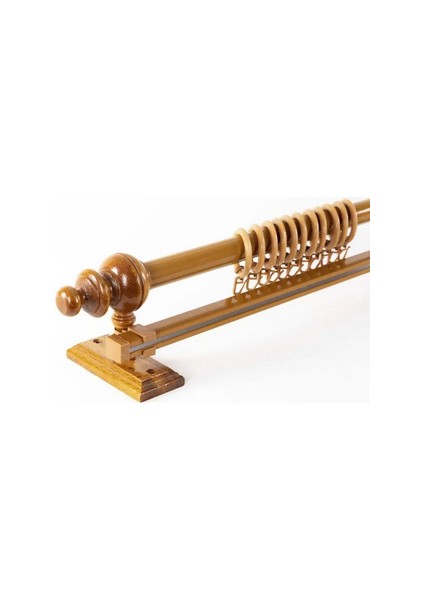 Rustik Meşe Tek Raylı Ahşap Rustik Perde Askısı Ve Alüminyum Rustik Borusu 150 Cm fiyatları