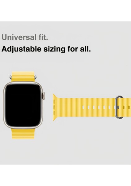 Apple Watch 10 Serisi 46mm Redclick Krd-75 Terletmez Dalgalı Tasarım Silikon Kordon modelleri