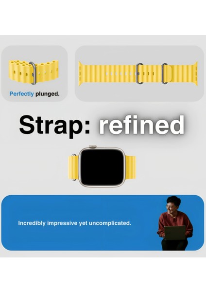 Apple Watch 10 Serisi 46mm Redclick Krd-75 Terletmez Dalgalı Tasarım Silikon Kordon fırsatları