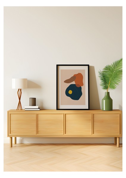 Doğal Ahşap Çerçeveli Tekli Minimalist Tablo - 6 Ebat, 5 Renk- Ön Korumalı, Posterli fiyatları