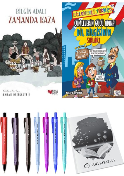 Cümlelerin Gücü Adına! Dil Bilgisinin Sırları ve Zamanda Bisikleti 3 Zamanda Kaza 2'li Set