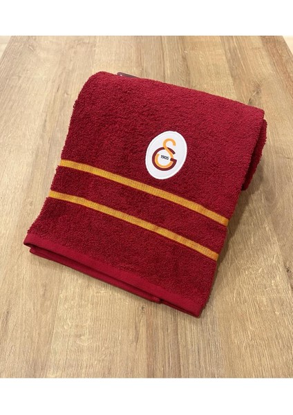 Taç Lisanslı Galatasaray Arma Banyo Havlusu Kırmızı