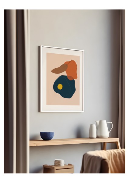 Doğal Ahşap Çerçeveli Tekli Minimalist Tablo - 6 Ebat, 5 Renk- Ön Korumalı, Posterli fiyatları