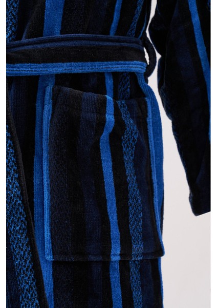 Yumuşak ve sıcak %100 pamuk erkek bornoz, lacivert, tek parça, yüksek kalite fiyatları