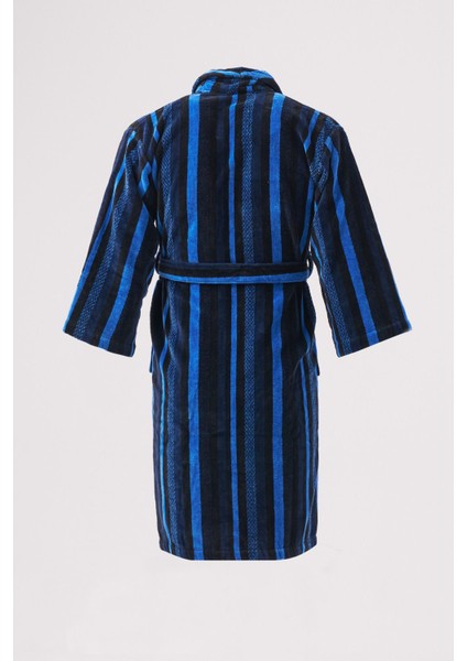 Yumuşak ve sıcak %100 pamuk erkek bornoz, lacivert, tek parça, yüksek kalite fırsatları