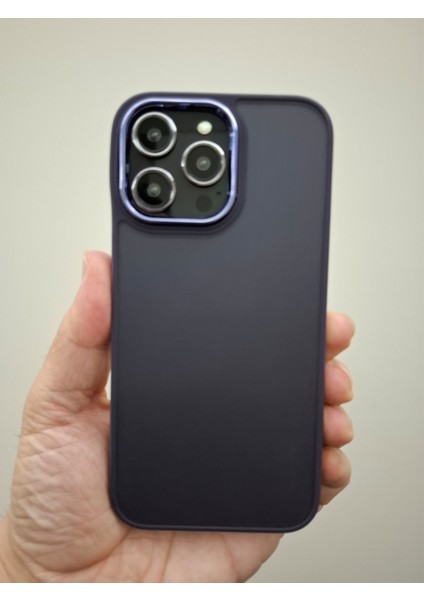 iPhone 14 Pro Max Kılıf Kamera Korumalı Arkası Renkli Buzlu Mat Görünümlü Kılıf