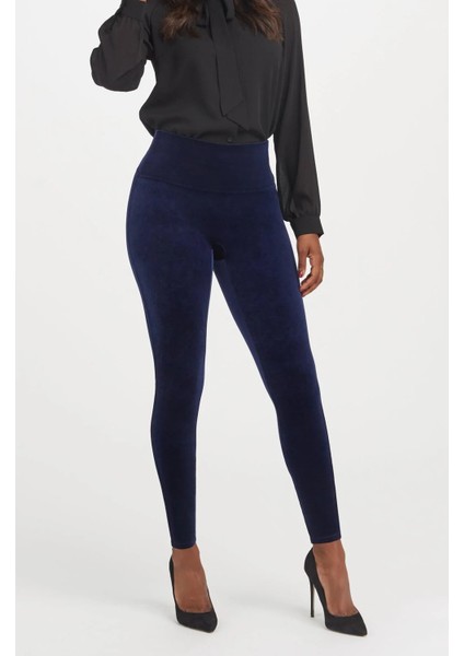 Kadife Yüksek Bel Toparlayıcı Lacivert Kadın Tayt ( Hafif, Rahat, Şık, Esnek, Lux, High Waist Velvet Legging) fiyatları