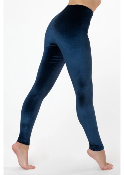 Kadife Yüksek Bel Toparlayıcı Lacivert Kadın Tayt ( Hafif, Rahat, Şık, Esnek, Lux, High Waist Velvet Legging) modelleri