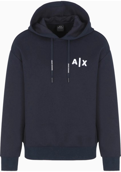 Erkek Kapüşonlu Sweatshirt-Lacivert
