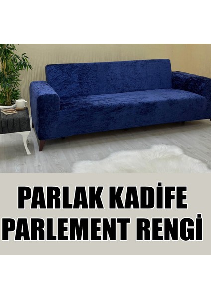 Parlak Kadife Kumaş Üçlü & Çekyat Koltuk Kılıfı