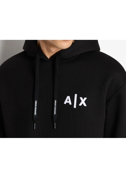 Erkek Kapüşonlu Sweatshirt-Siyah
