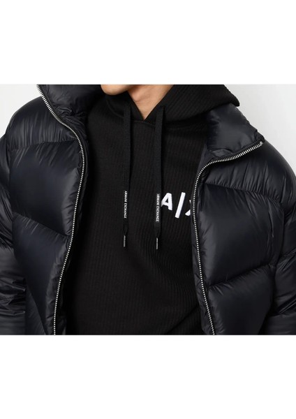 Erkek Kapüşonlu Sweatshirt-Siyah