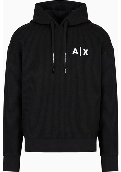 Erkek Kapüşonlu Sweatshirt-Siyah
