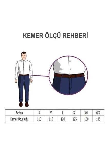 Erkek Desenli Kahverengi Deri Kemer modelleri