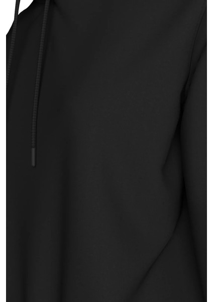 Kadın Logo Elastıc Hoodıe Sweatshirts - Siyah indirimleri
