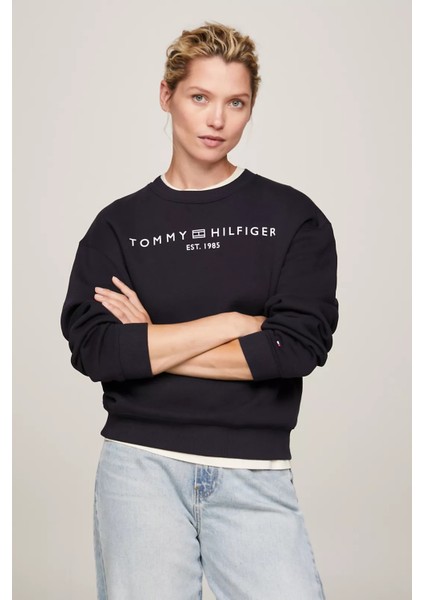 Kadın Mdrn Reg Corp Logo C-Nk Swtshrt Sweatshirt - Lacivert
