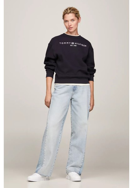 Kadın Mdrn Reg Corp Logo C-Nk Swtshrt Sweatshirt - Lacivert