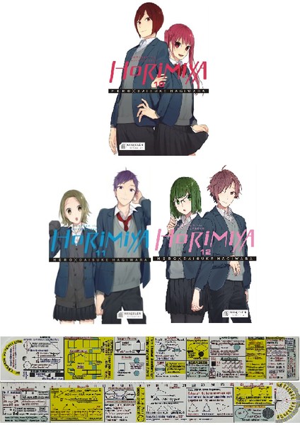Horimiya 10 - 11 - 12. Cilt Manga Seti - Hero - Matematik Öğreten Cetvel