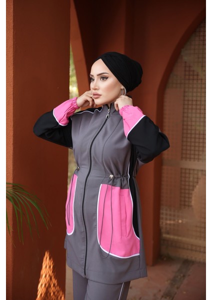 Tesettür Eşofman Takımı Fermuarlı 460 fırsatları