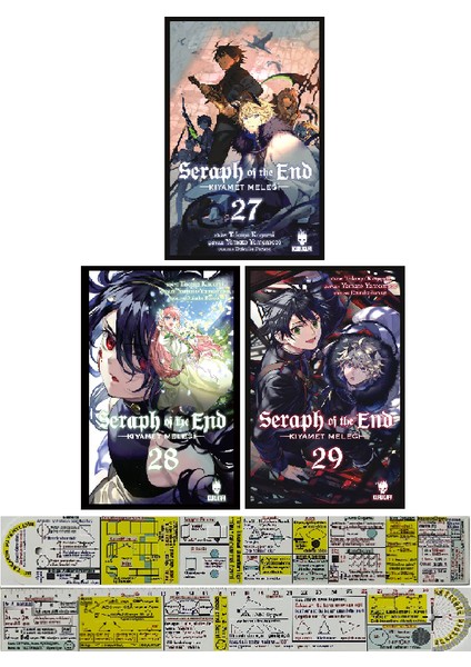 Seraph Of The End 27-28-29. Ciltler Manga Seti + Mat. Öğreten Cetvel