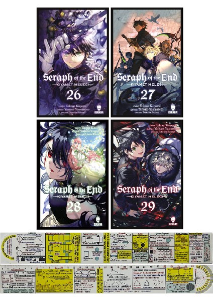 Seraph Of The End 26-27-28-29. Ciltler Manga Seti + Mat. Öğreten Cetvel