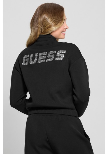 Kadın Fermuarlı Sweatshirt - Siyah fiyatları