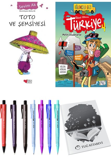 Güzel Ülkem Türkiye 4 ve Toto ve Şemsiyesi 2'li Set