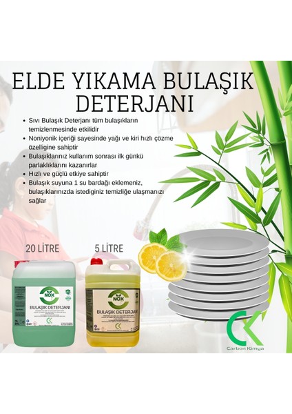 Elde Yıkama Bulaşık Deterjanı 5lt +Hijyen Çamaşır Suyu 5lt