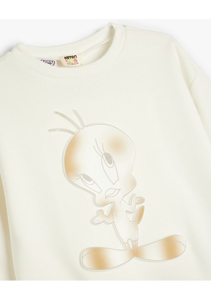 Tweety Sweatshirt Lisanslı Bisiklet Yaka Uzun Kollu modelleri