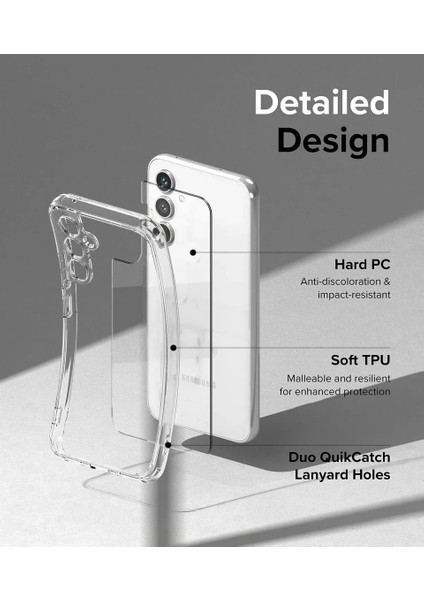 Samsung Galaxy A16 Uyumlu Şeffaf 3D Kamera Korumalı Sararmaz Darbe Emici Elden Kaymaz Kapak modelleri